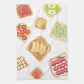 Waterverf Toasts en Sandwiches Theedoek (Verticaal)