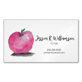 Waterverf TOEPASSEN moderne TUTOR-docent Business  Magnetisch Visitekaartje (Voorkant)