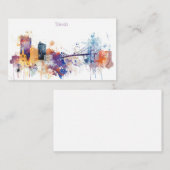 Waterverf Toledo City Skyline Visitekaartje (Voorkant / Achterkant)