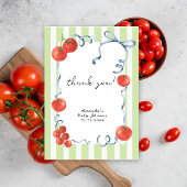 Waterverf tomaat baby shower Dank u Bedankkaart