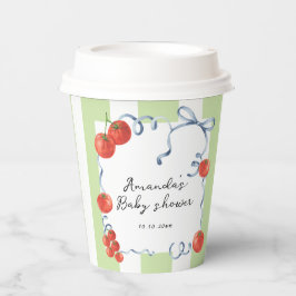 Waterverf tomaat baby shower papieren bekers