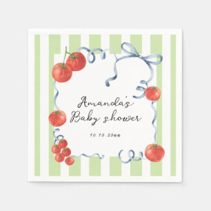 Waterverf tomaat baby shower servet