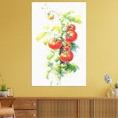 Waterverf Tomaat Plant Delight Canvas Afdruk (Insitu (Woonkamer))