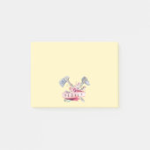 Waterverf Tomahawk Hammer en Flowers Design Post-it® Notes (Voorkant)