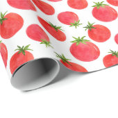 Waterverf Tomaten Patroon Cadeaupapier (Rol Hoek)