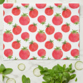 Waterverf Tomaten Patroon Theedoek (Gevouwen)