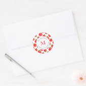 Waterverf Tomaten Patroonlabels Ronde Sticker (Envelop)