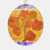 waterverf tomatencluster keramisch ornament (Links)
