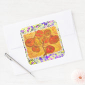 waterverf tomatencluster vierkante sticker (Envelop)