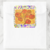 waterverf tomatencluster vierkante sticker (Tas)
