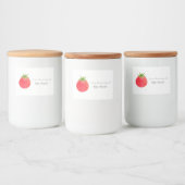 Waterverf tomatenetiket voedselcontainer etiket (Flessen)