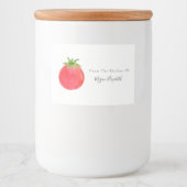 Waterverf tomatenetiket voedselcontainer etiket (Voorkant)