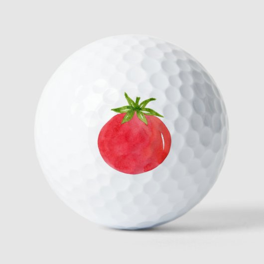 Waterverf Tomato Golfballen (Voorkant)