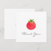Waterverf Tomato - Hartelijk dank Bedankkaart (Voorkant / Achterkant)