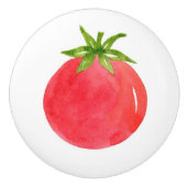 Waterverf Tomato Keramische Knop (Voorkant)
