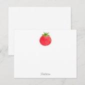 Waterverf Tomato Note Kaart Notitiekaartje (Voorkant / Achterkant)