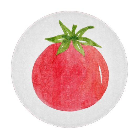 Waterverf Tomato Snijplank (Voorkant)