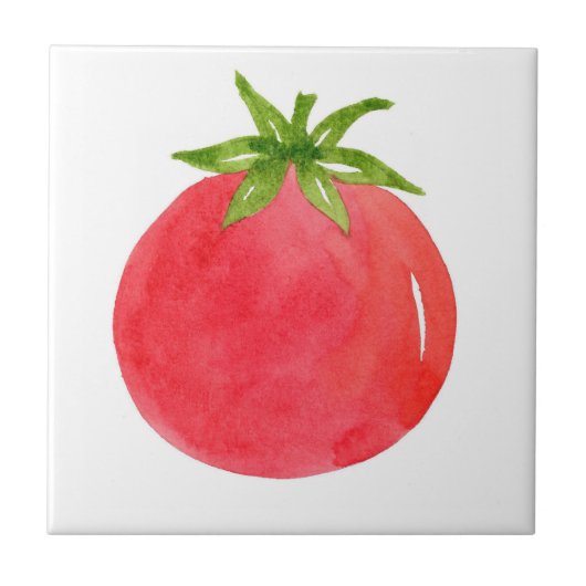 Waterverf Tomato Tegeltje (Voorkant)