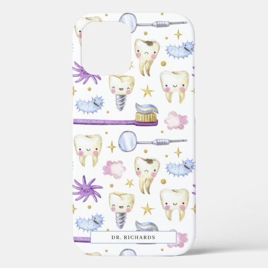 Waterverf Tooth | tandheelkundige hygiënist  Case-Mate iPhone Case (Achterkant)