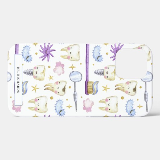 Waterverf Tooth | tandheelkundige hygiënist  Case-Mate iPhone Case (Achterkant (horizontaal))