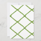 Waterverf Topiaries Vakantie Feestuitnodiging Kaart (Achterkant)