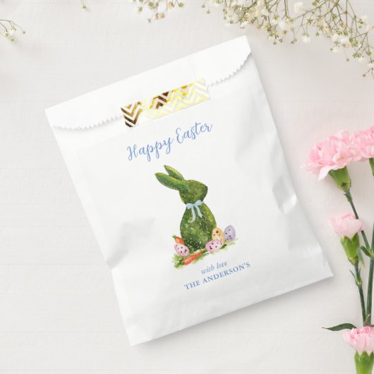 Waterverf Topiary Bunny met paaseieren Bedankzakje (Gezegeld)