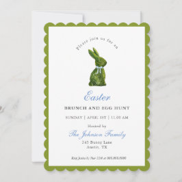Waterverf Topiary Bunny Paasbrunch Kaart