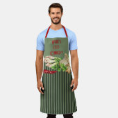 Waterverf Toppen Stripe Wat is er voor Dinner Schort (Gedragen)