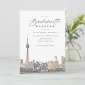 Waterverf Toronto Bachelorette Itinerary en Kaart (Staand voorkant)