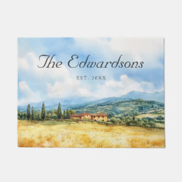Waterverf Toscaans Mediterraan Familienaam Deurmat