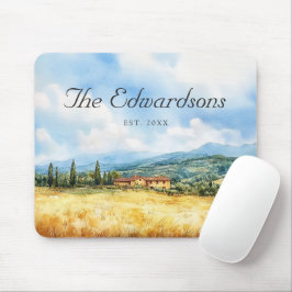 Waterverf Toscaanse mediterrane familienaam Muismat