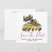 Waterverf Toscaanse Villa wijngaard wijngaarden It Kaart (Voorkant / Achterkant)