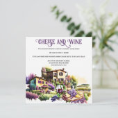 Waterverf Toscaanse villakaas wijngaard wijnstok Kaart (Staand voorkant)