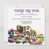 Waterverf Toscaanse villakaas wijngaard wijnstok Kaart (Voorkant)