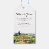 Waterverf Toscane Italië Bestemmingsgunst Cadeaulabel (Voorkant)