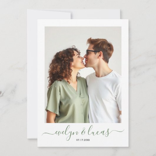 Waterverf Toscane Italië landschap foto bruiloft Save The Date (Achterkant)