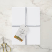 Waterverf Toscane Italië Skyline bruiloft Welkom Cadeaulabel (Met Touw)