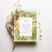 Waterverf Toscane Landelijk Huwelijk Kaart