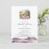 Waterverf Toscane Lavendel Vrijgezellenfeest uitno Kaart (Staand voorkant)