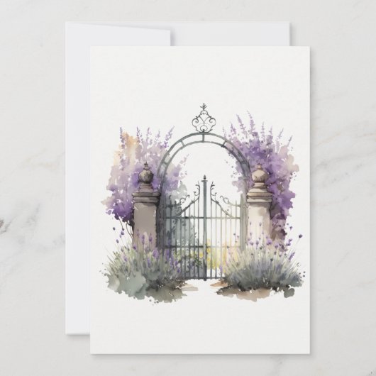 Waterverf Toscane Lavendel Vrijgezellenfeest uitno Kaart (Achterkant)