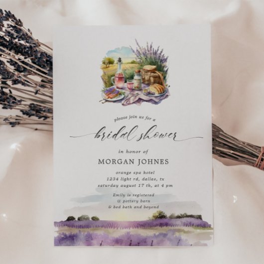 Waterverf Toscane Lavendel Vrijgezellenfeest uitno Kaart