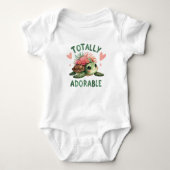 Waterverf totaal schattige schattige baby schildpa romper (Voorkant)