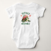 Waterverf totaal schattige schattige baby schildpa romper (Achterkant)
