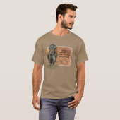 Waterverf Totem Spirit Guide Bison, Buffalo T-shirt (Voorkant volledig)