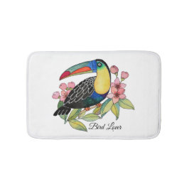 Waterverf toucan Bird with Flowers Badmat