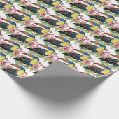 Waterverf toucan Bird with Flowers Cadeaupapier (Hoek)