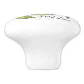 Waterverf toucan Bird with Flowers Keramische Knop (Zijkant)