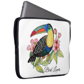 Waterverf toucan Bird with Flowers Laptop Sleeve (Voorkant Rechts)