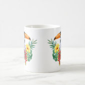 Waterverf Toucan en Tropical Flowers Koffiemok (Center)
