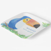 WATERVERF TOUCAN VERJAARDAG PAPIEREN BORDJE (Gebogen)
